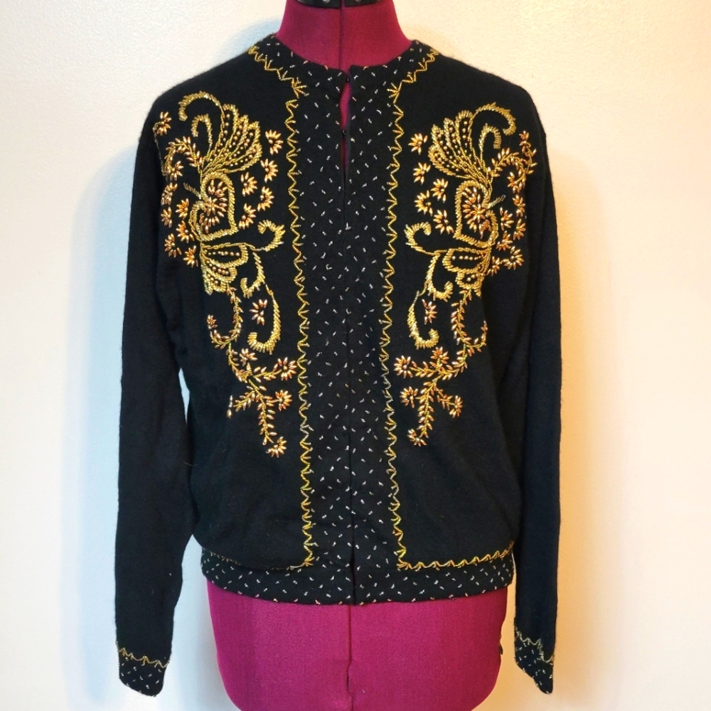 VTG beaded sweater